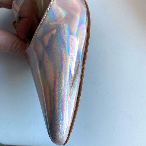 Stuart Weitzman Emilia Mary Jane Flats Iridescent Opal Patent Leather Women’s 6. - Picture 7 of 10